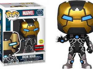Funko Marvel Iron Man Model 39 Glow-in-the-Dark Pop! Vinyl Figure Exclusive Standard Size Bobble Head with Glowing Feature