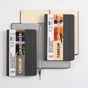 Canson Graduate Mixed Media Natural and Grey Books - Set of 3, Ideal for Academic Use, Versatile Design