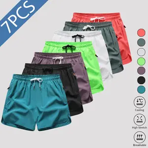 Men's 7-Pack Workout Shorts |   Versatile for Gym & Running |   Lightweight Quick-Dry