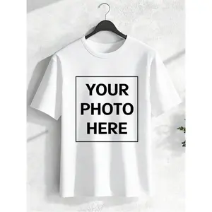 Custom women's T-shirts, upload your photos/family members/loved ones/pets/best friends, black T-shirt, holiday gift, anniversary gift, corporate team-building uniform, music festival clothing, gift for him/her, short sleeve, party outfit, fashion accesso