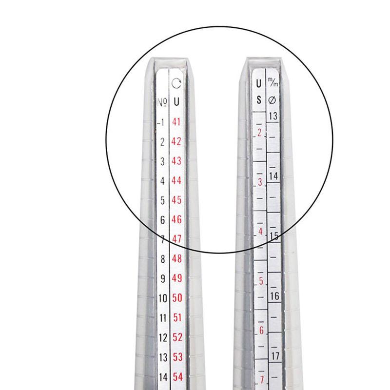Alloy Ring Sizer Measuring Tool Set - US/UK Size Ring Mandrel, Ring Gauge & Finger Sizer for Jewelry Making, Ring Sizing & Resizing