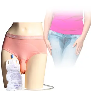Women’s Reusable Silicone Urine Collection Bag with Tube for Elderly Red Portable & Durable