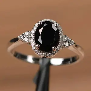 Women's Silver Plated Rings Ruby Emerald Sapphire Wedding Engagement Jewelry Wholesale Hot Selling Fashion Accessories