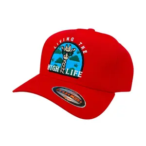 Muka 'Living The High Life' Snapback Hat (Red) S4416