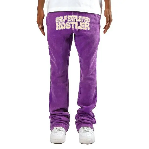 Self Employed Hustlers - Purple Flare Pants (MEN)