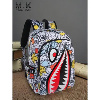 Bape Backpack White TikTok Shop