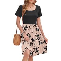 Light Brown Flower/Black