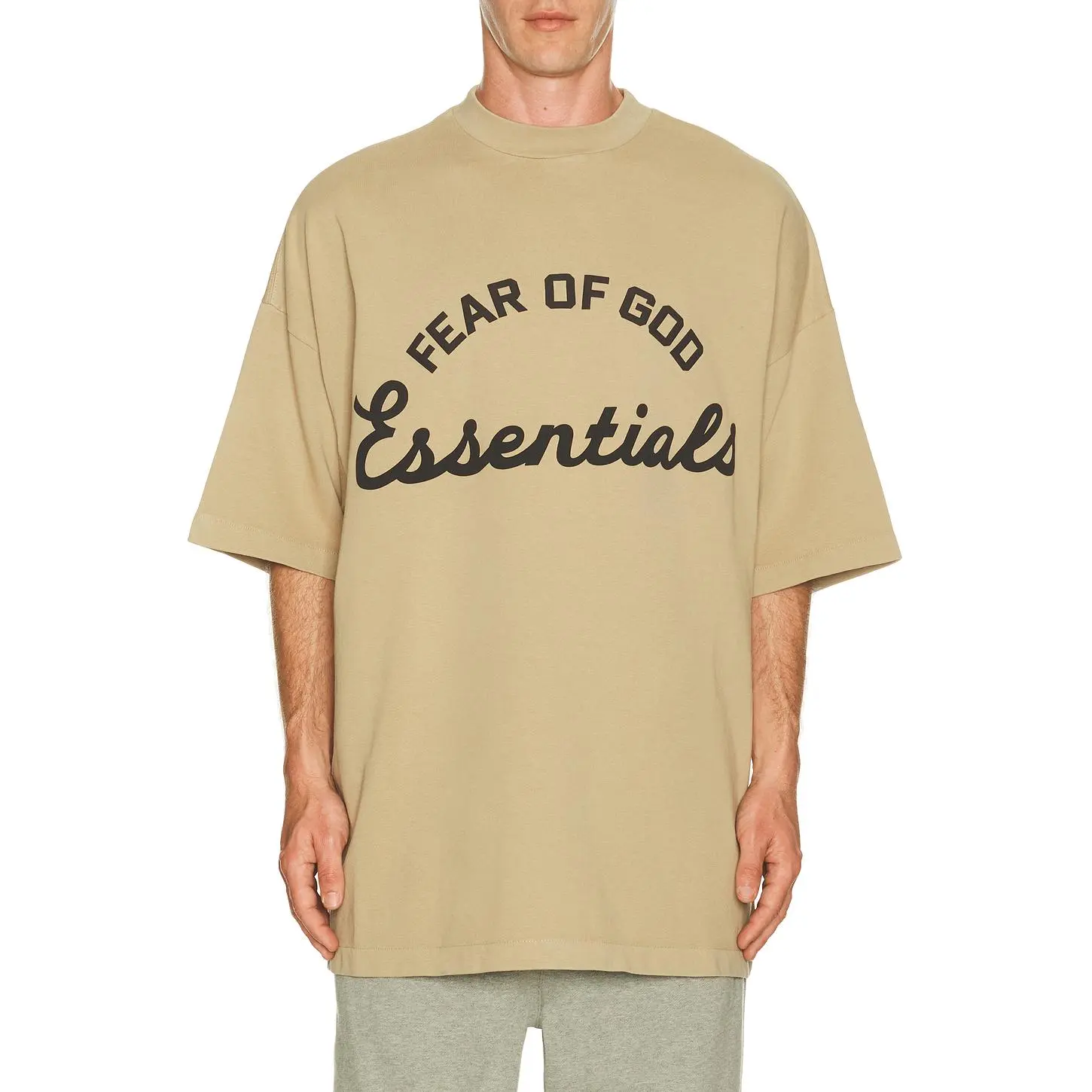 Fear of God ESSENTIALS Training 90's Short Sleeve Tee in Faded Dune