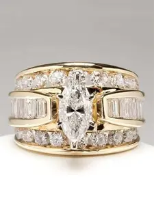 1 PC Fashion Cubic Zirconia Ring For Women For Valentine's Day Gift Wedding Party Jewelry, Elegant Engagement Ring, Fashion Engagement Rings, Elegant Glittering Ring