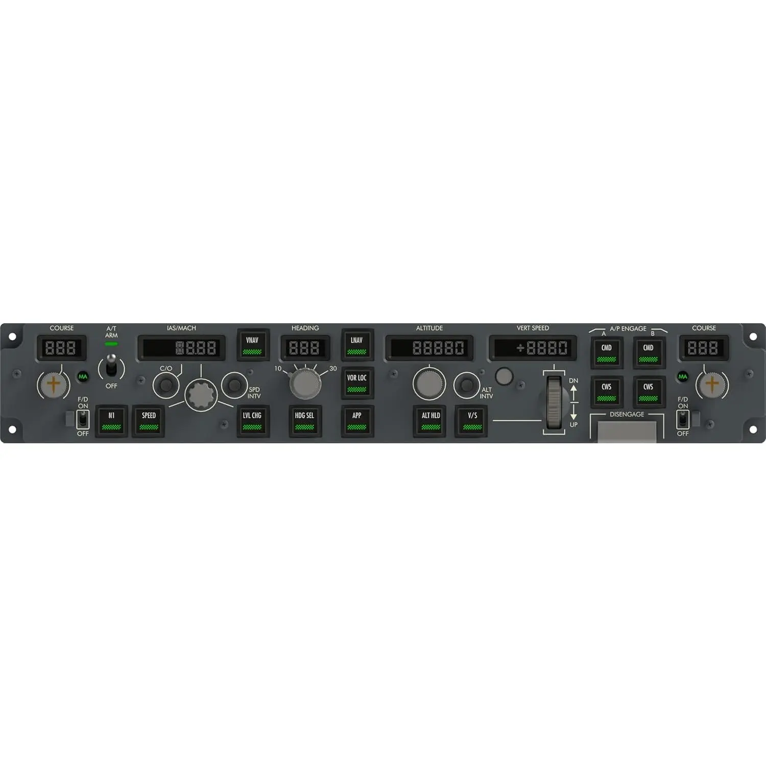 Cockpit Simulator 737X MCP Flight Simulator Mode Control Panel, Full Scale 1:1 Replica Mode Control Panel, Realistic Operation, Plug and Play, USB, Compatible With PC