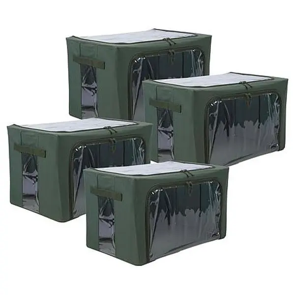 Improvements Collapsible Medium Storage Bins -Set of 4