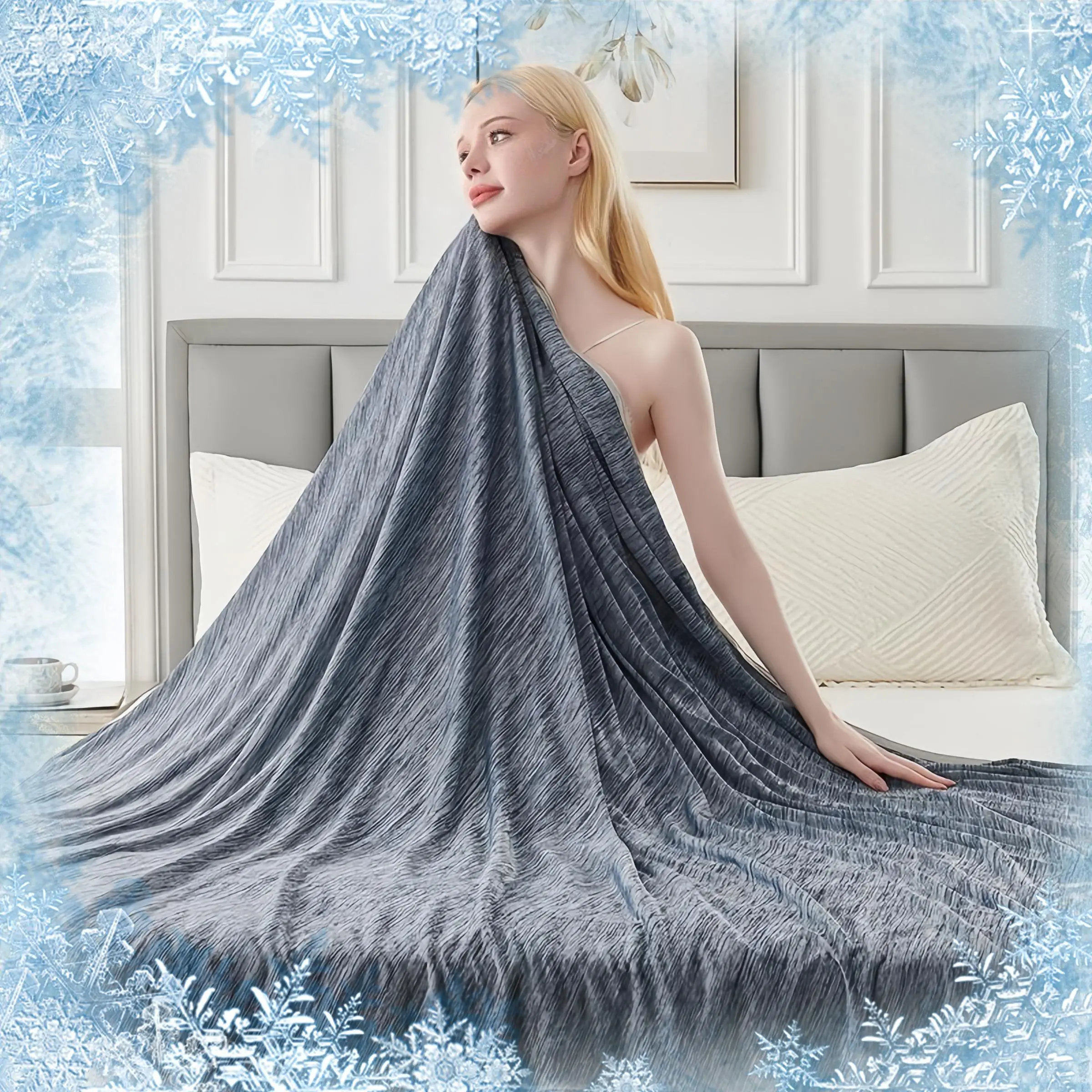 Cooling Blanket, Cool Touch Blanket, Lightweight Breathable Silky Soft Blanket, Breathable Cozy Blanket, Comfortable Bedding for Home Bedroom, Cooling Throw Blanket, Perfect Gift for Loved Ones