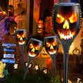 TOODOUR 4-Pack Extra-Large Solar Flickering Flame Torch Lights, Waterproof Outdoor Halloween Decor with Built-In Batteries, Auto On/Off, Easy Installation for Garden Yard Backyard Solar Landscape Lights,home decor