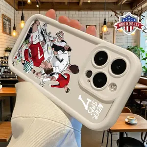 Cool Soccer Player Number 7 Cartoon Design Case for iPhone 17 16 15 14 Pro Max 13 12 11 XR XS Plus Air Slim Shockproof Anti Drop Protective Lightweight TPU Cover