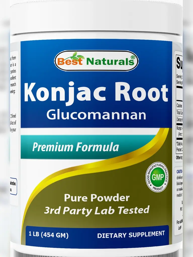 Best Naturals Konjac Root Glucomannan Gluten-Free Supplement, 1 Lb Pure Powder