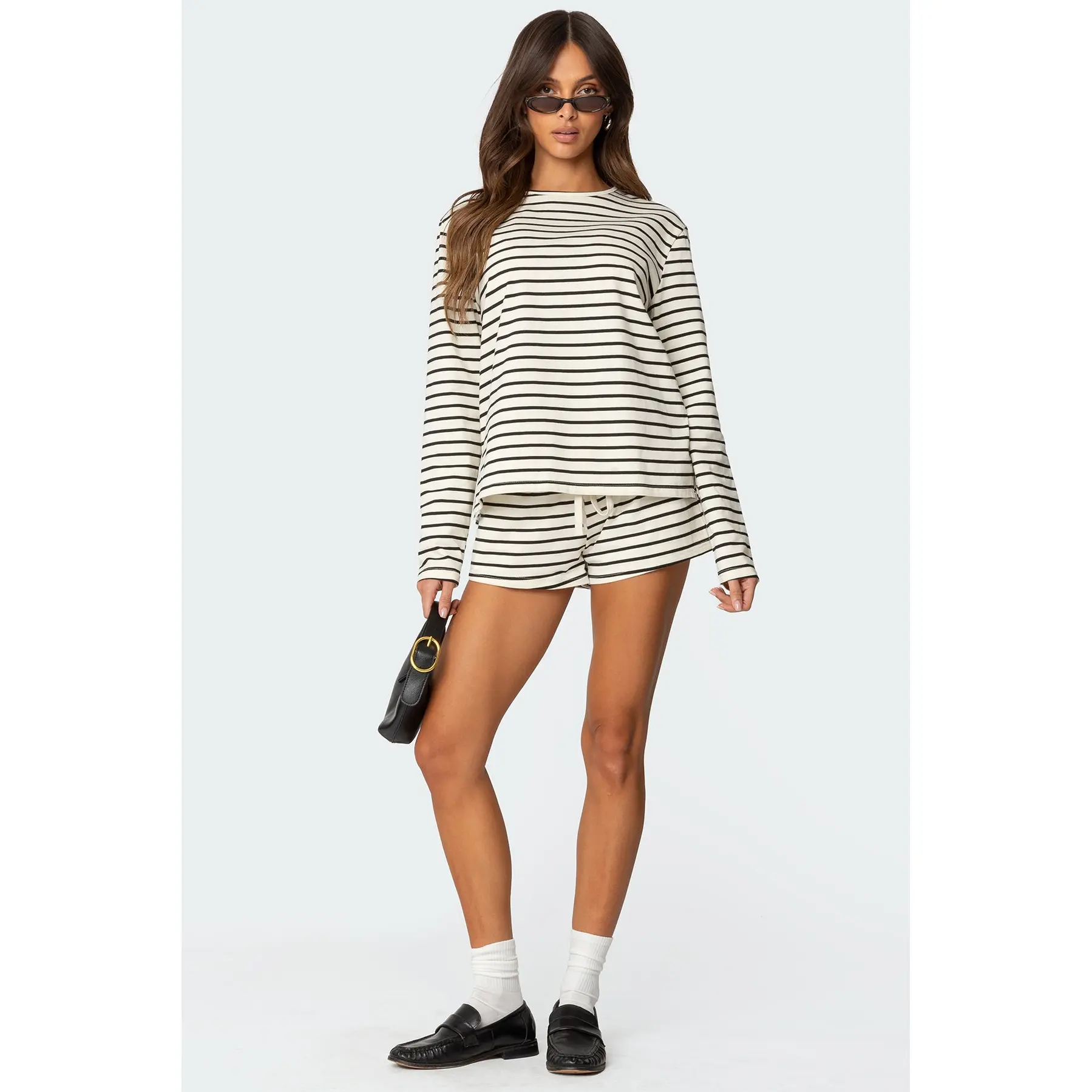 Jordyn Striped Drawstring Shorts Jordyn Striped Drawstring Shorts