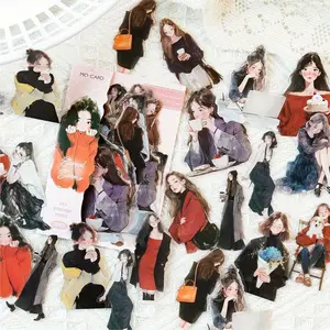 180pcs Cute People Scrapbook Stickers, Urban Leisure Characters Stickers for Scrapbooking Fashion Girls & Boys Aesthetic Stickers, Vintage Journaling Stickers for Photo Album Collage Planner Supplies