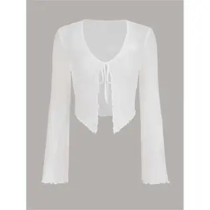 Fashionable gauze style elegant multifunctional comfortable women's cardigan, a must-have cool cardigan for summer, knitwearRAIMENTRY