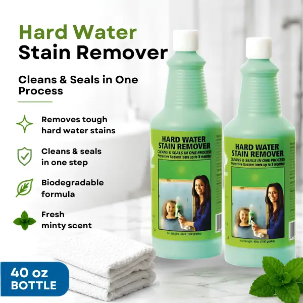 Bio-Clean Nontoxic Mint Household Cleaner, Hard Water Stain Remover, Glass Cleaning Solutions - 2-Pack, 40 Oz. Bottles