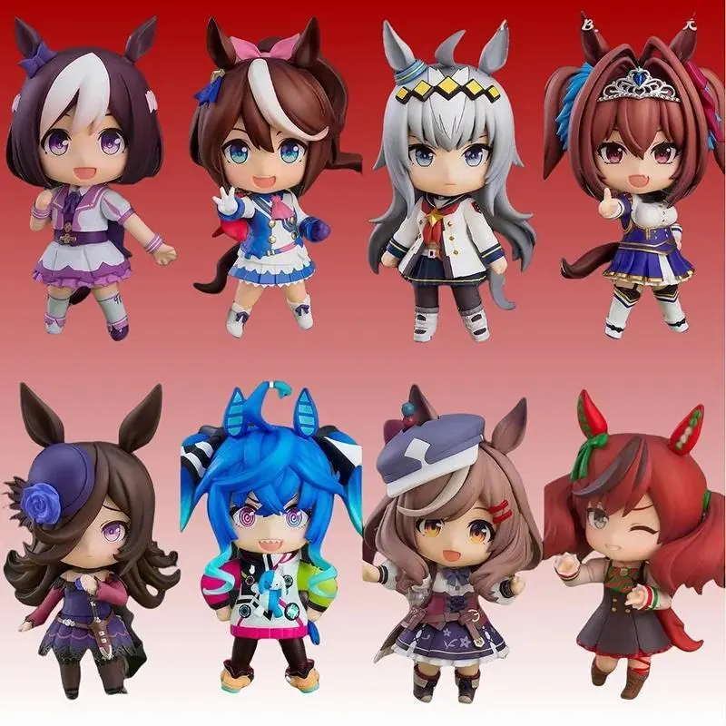 Nendoroid Chibi Anime Figures - Uma Musume Pretty Derby Tokai Teio, Mejiro Gold Ship, Rice Shower, Special Week Collectible Model Toy, None