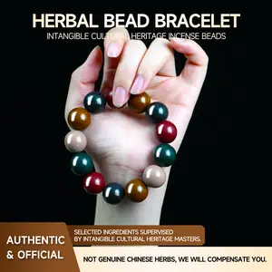 5-Elements Home Energy Bracelet - Wearable Ancient Incense Beads for Wealth, Love, Career, Wisdom & Luck - Non-Herbal Craft Aroma for Work & Relaxation