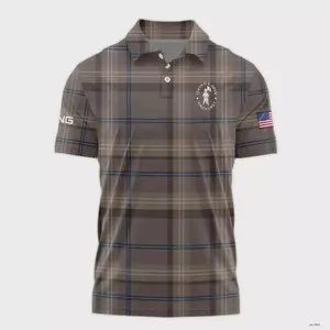 124th U.S. Open Pinehurst Polo: Classic Vintage Striped Golf Shirt Style, Clean Lines, Minimalist Look, Year-Round Style