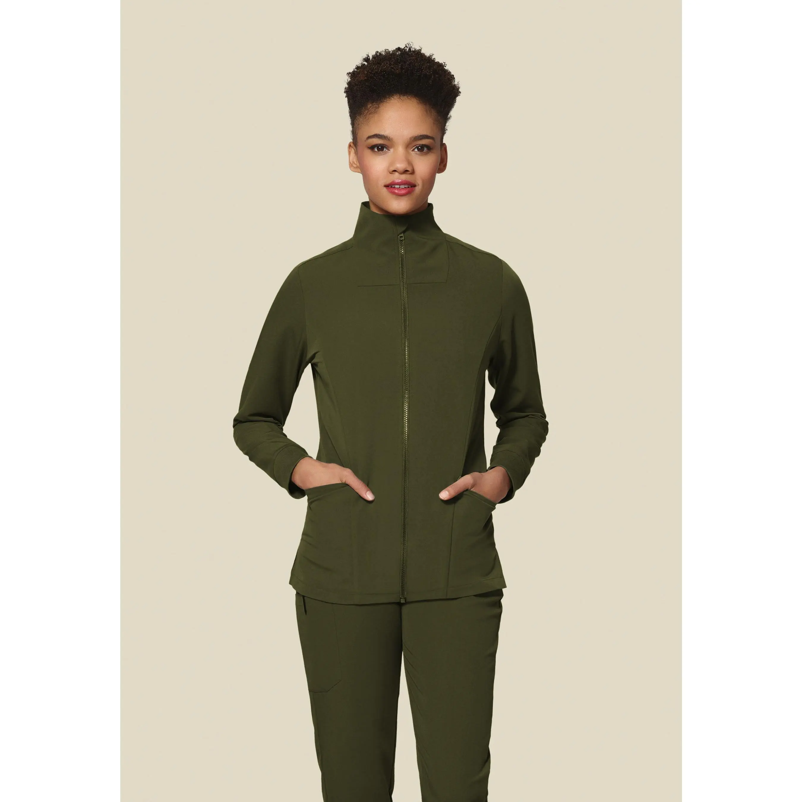 Women's Modern Scrub Jacket Olive