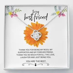 Best Friend Necklace - Forever Friend Gift - Love Knot Necklace, Birthday Gift