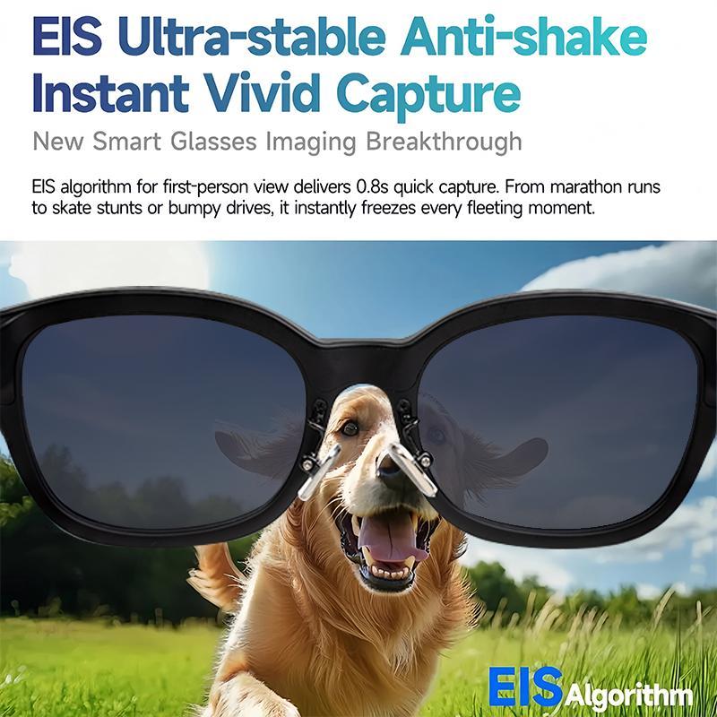 Smart AI Camera Glasses with 8MP Photochromic Lenses ,Button Touch Adjustment for Travel Outdoor Adventures Hands-Free Photography 160+Languages Real-Time Translation Bluetooth Wireless Wearable Video Recording UV Protection