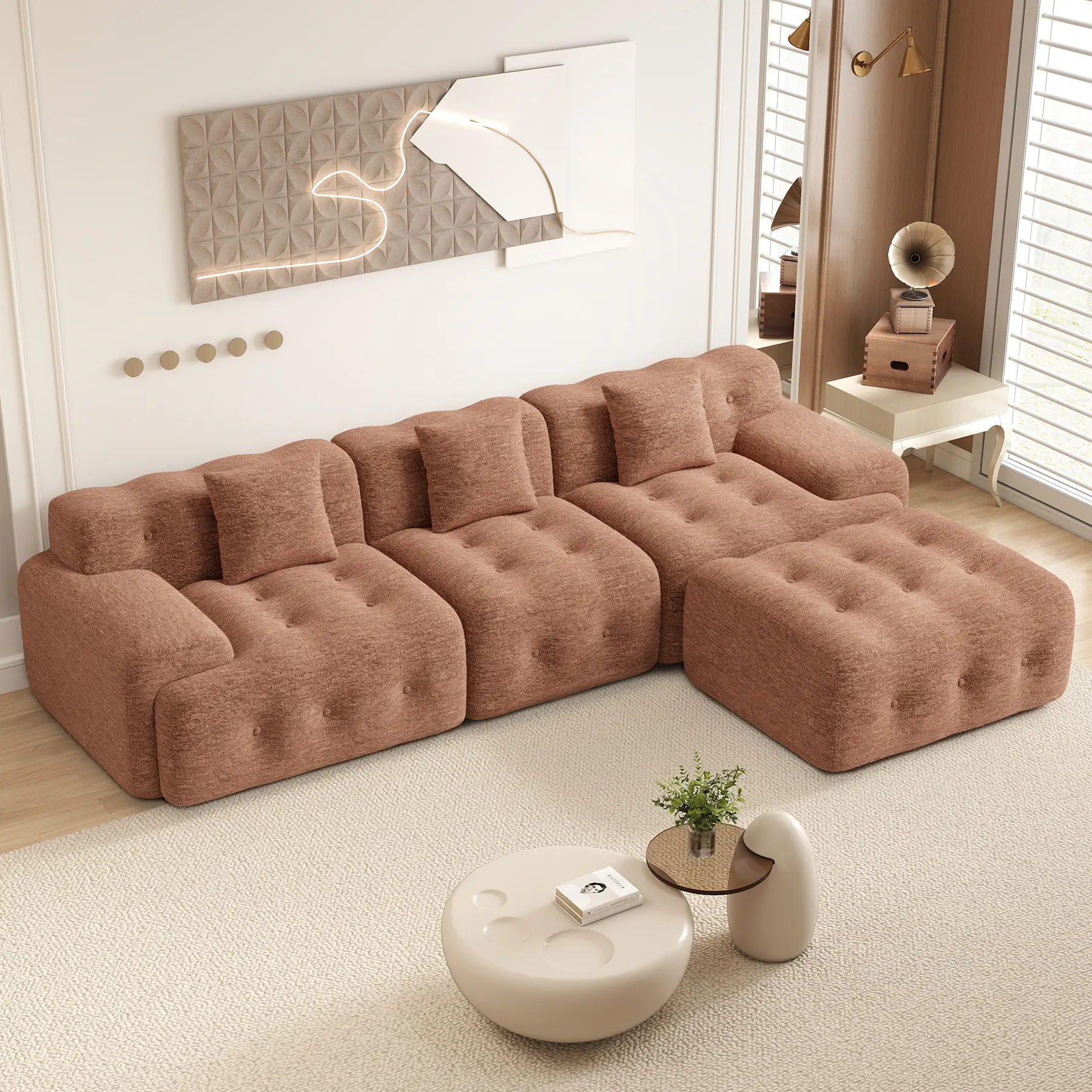 Khaki (L-shaped)