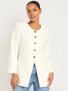 Old Navy Women's Fitted Long Blazer