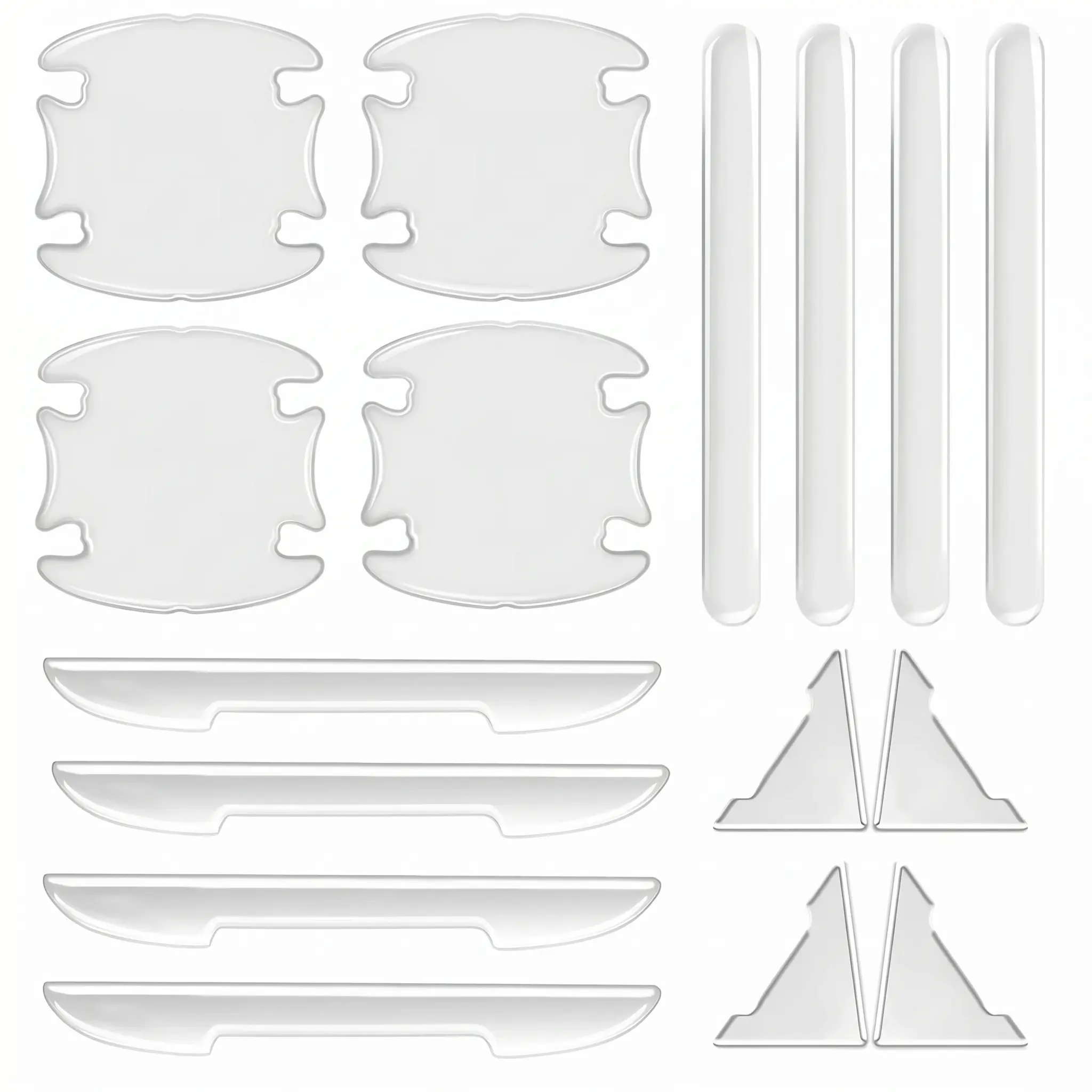Universal Car Invisible Transparent Protective Sticker Set - Abrasion Resistant, Long Wearing Exterior Guard with Door Handle Bowl, Rearview Mirror & Door Edge Anti-Scratch Film for Most Cars