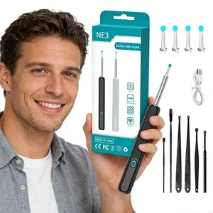 Wireless visual ear scoop earwax removal kit with 1296P high-definition camera, safe, waterproof, portable visual endoscope, wireless WiFi earwax removal tool