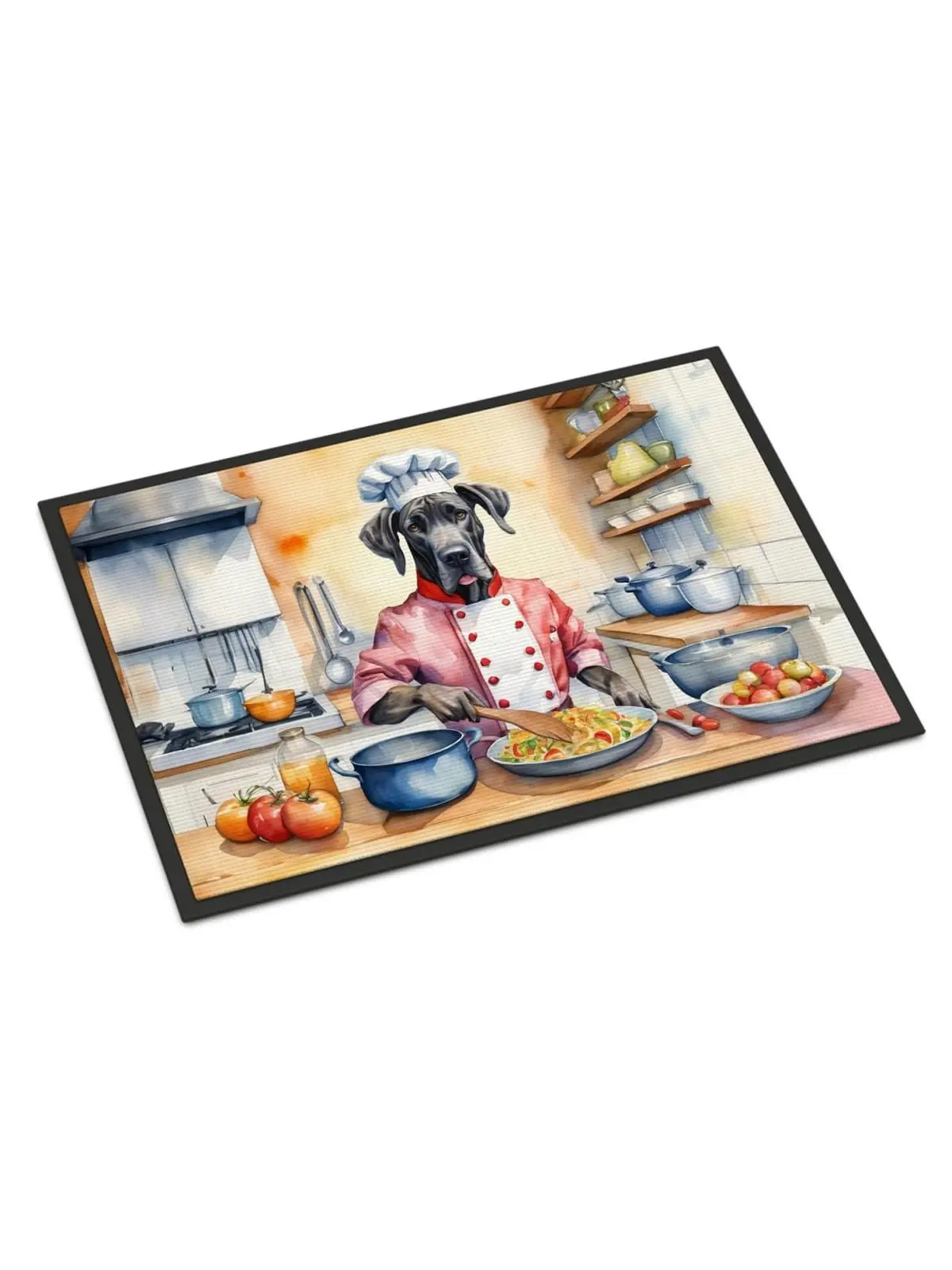 Carolines Treasures DAC6260JMAT 24 x 36 in. Great Dane The Chef Doormat