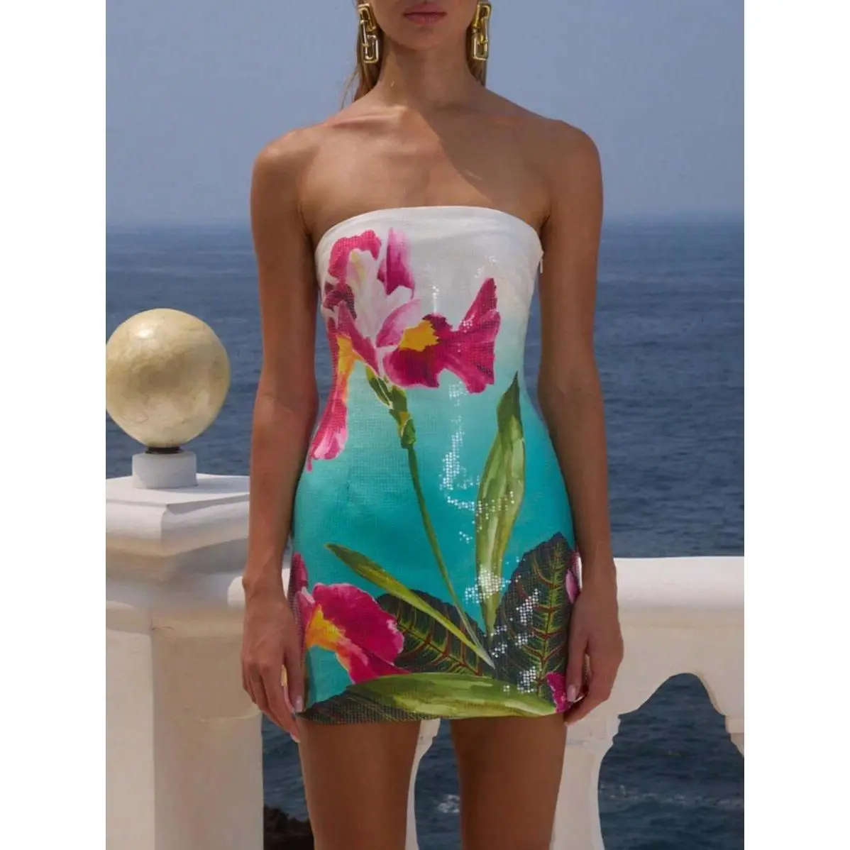 Y2K women sequin tube mini dress sparkly floral/starfish/butterfly strapless bodycon short dress summer glitter off shoulder backless going out dresses party beach vacation bandeau dresses Sleeve Womenswear Formal - TikTok Shop Y2K women sequin tube mini dress sparkly floral/starfish/butterfly strapless bodycon short dress summer glitter off shoulder backless going out dresses party beach vacation bandeau dresses Sleeve Womenswear Formal - TikTok Shop