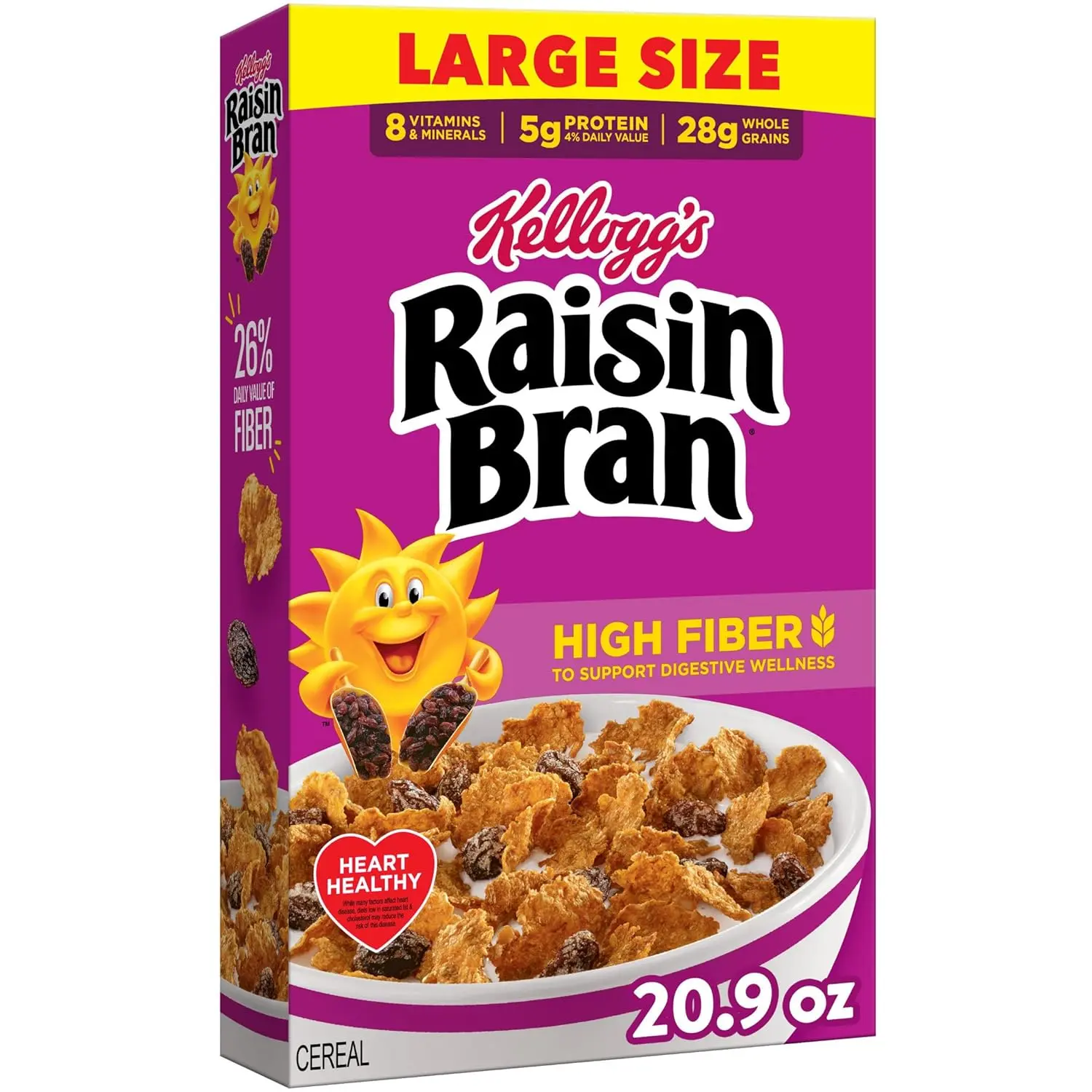 Breakfast Cereal, High Fiber, 28g Whole Grain, Large Size, 20.9 oz