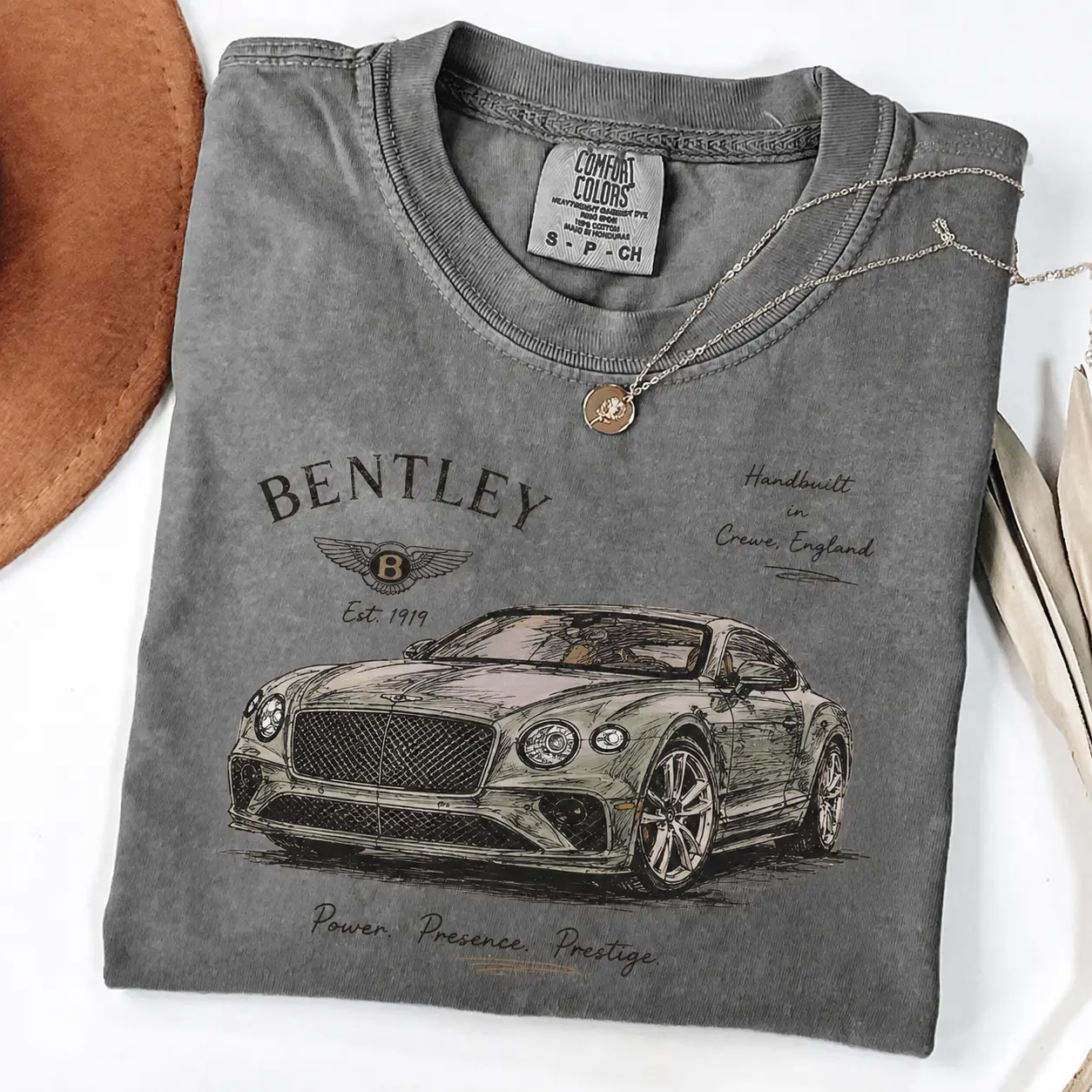 Bentley Comfort Colors T Shirt, Luxury Car Graphic Tee, Vintage Bentley Continental GT Shirt, British Automotive Enthusiast Gift, Prestige Car Tee for Men and Women