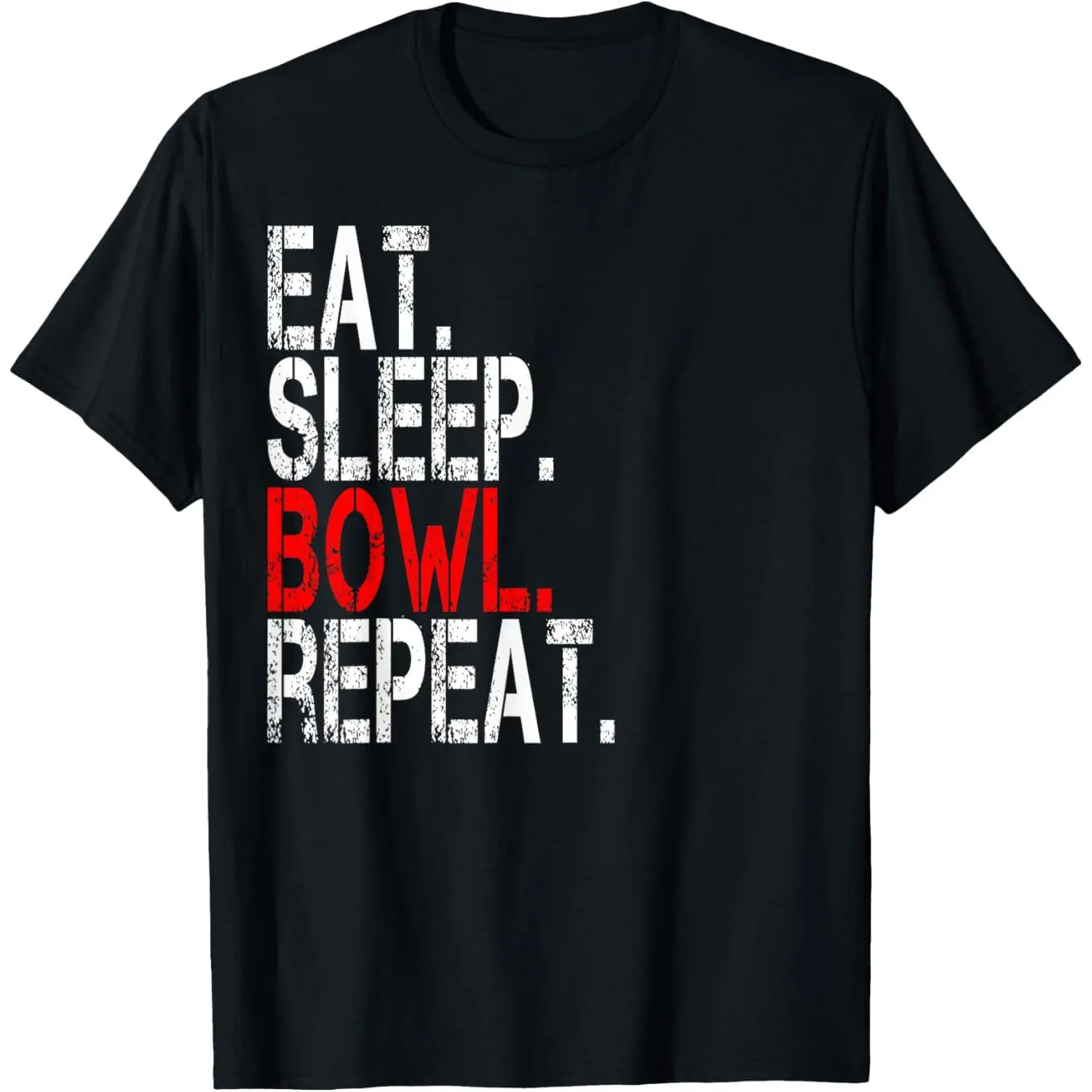 100%cotton Eat Sleep Bowl Repeat T-Shirt