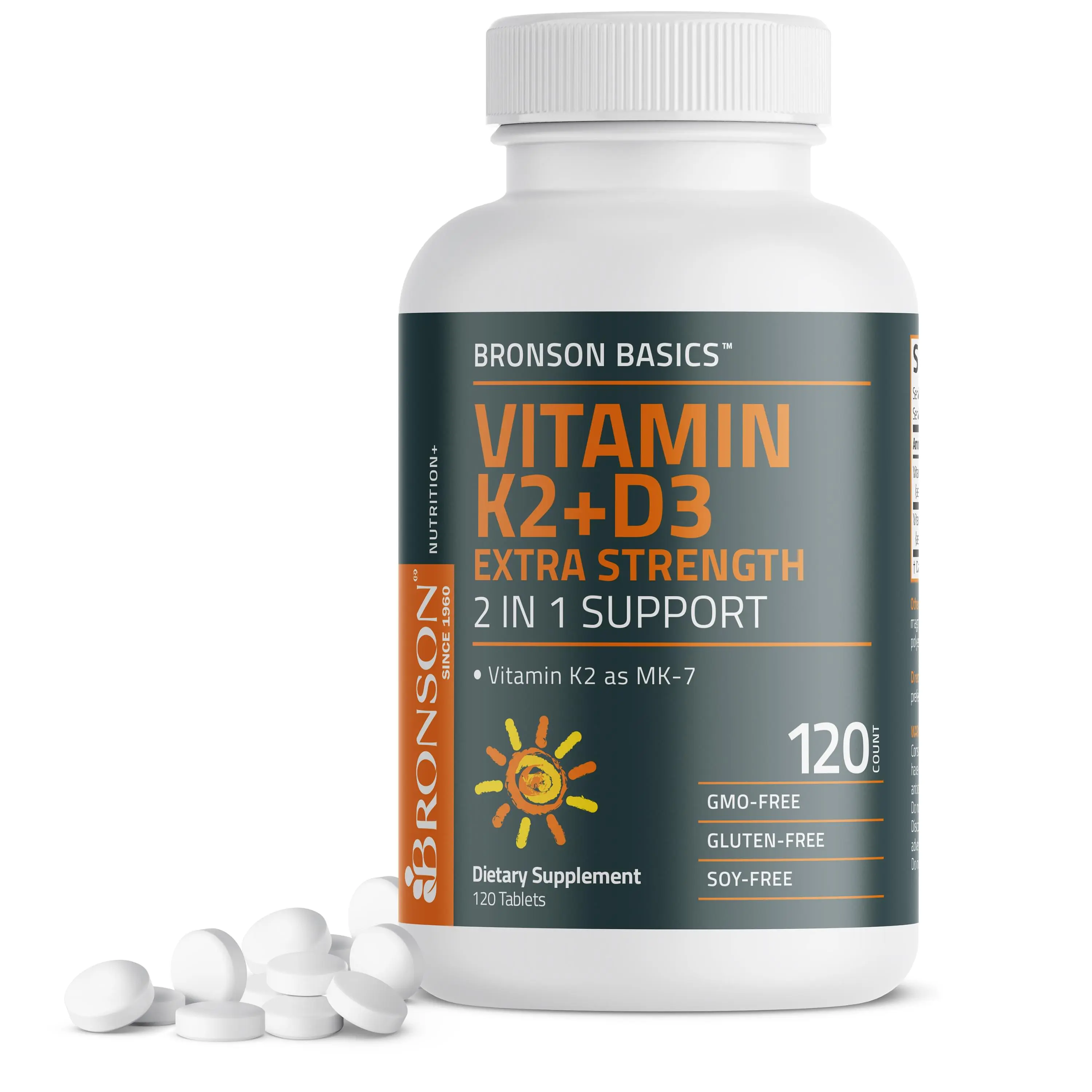 Vitamin K2 MK-7 Plus Vitamin D3 10,000 IU Extra Strength Tablets