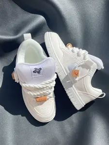 New Men's Shoes Autumn Winter Sports Shoes Sneaker Simple Style Student Trendy Low-Top Korean Large Size Couple Casual Canvas Rubber Sole