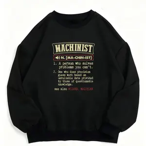 Machinist Gift Sweatshirt – Humorous Dictionary Definition Design, Long Sleeve