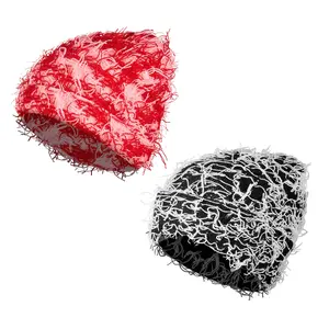 Cozy 2-Pack Chunky Knit Beanies Soft & Warm Winter Hats for Men and Women Stylish Distressed Design Comfortable Headwear Fashionable Unisex Knit Hats