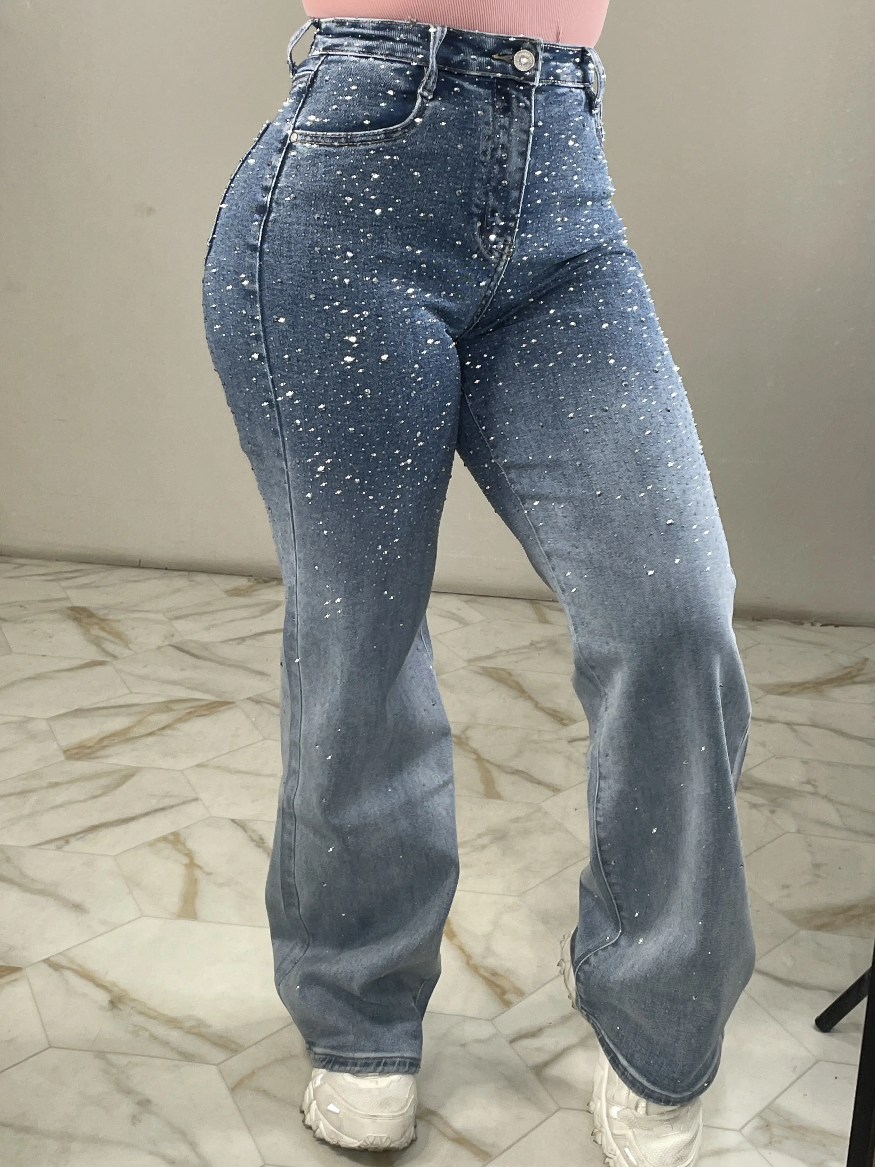 Cozy Worldwide Rhinestone Denim