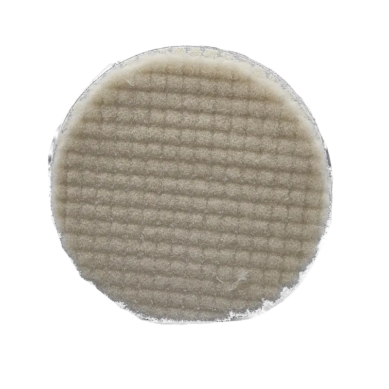 5" Wool Pad with Foam Attachment, Abrasive Finishing Accessory for Rotary Sander