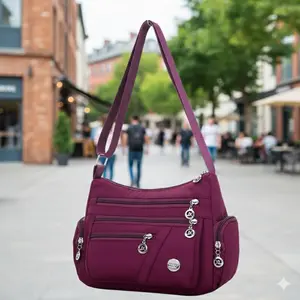 Waterproof Oxford Nylon Crossbody Bag, Large Capacity Anti-Theft Messenger Tote, Lightweight Tear-Resistant Casual Shoulder Bag with Magnetic Flap, Quick Access Clip, Multiple Pockets, Comfortable Non-Slip Strap for Travel and Daily Use