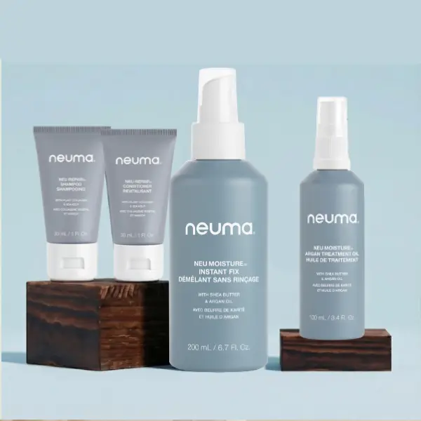 Neuma Hair Care Bundle Collection - Healthy Hair Repair, Skip Wash Day & Heatless Hair Systems - Shampoo, Conditioner & Styling Sets Gentle Salon Haircare Haircare Cleanser