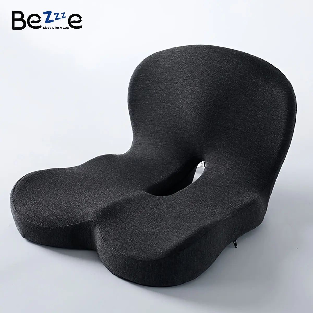 1pc Memory Foam Seat Cushion - Ergonomic Back Support, Non-Slip Base, Removable Cover | All-Weather Driving and Office Chair Cushion for Long-Term Use, Perfect for Office Chairs