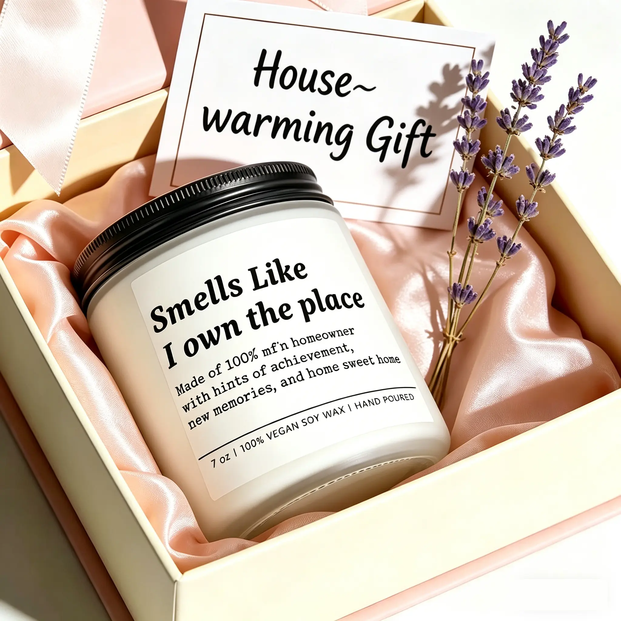 House Warming Gifts New Home, Housewarming Gift for Women, Men, Couple, New Homeowner - Home Essentials for New Home - Lavender Candles
