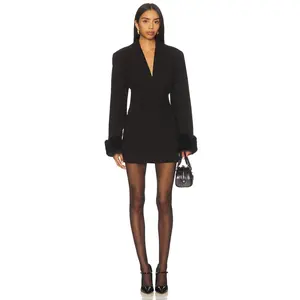 Lovers and Friends x Christina Elezaj Bonnie Mini Dress in Black