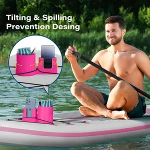 2026 New 4-Pcs Water Sports Drink & Smartphone Holder, Tilting Spill-Proof Mount with Secure Lanyard for Surfboards, Kayaks, Outdoor Gear